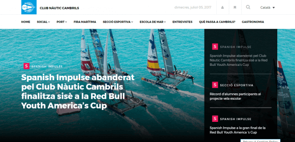 Javajan. Creation of an on-line magazine for the Cambrils Yacht Club